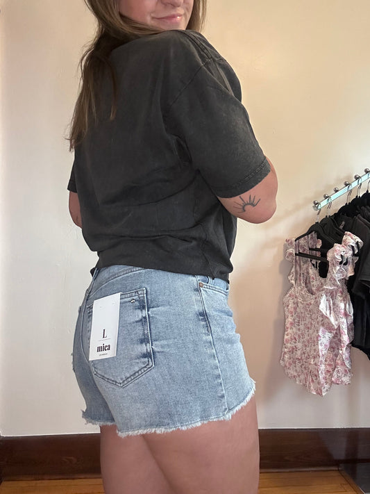 Mica Mid Rise Shorts - Bali Hai