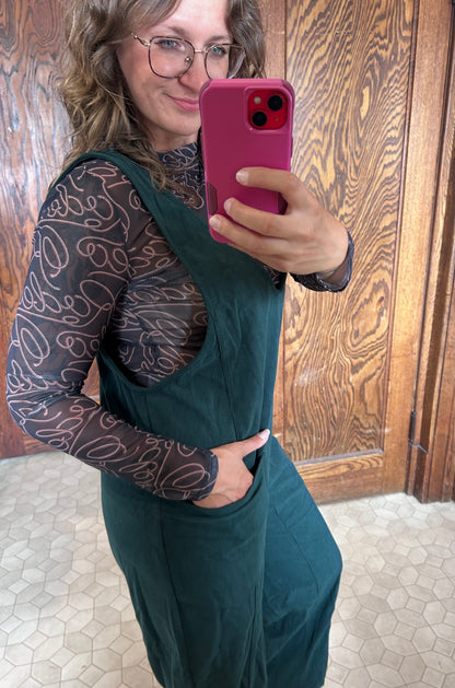 Western Printed Mesh Top