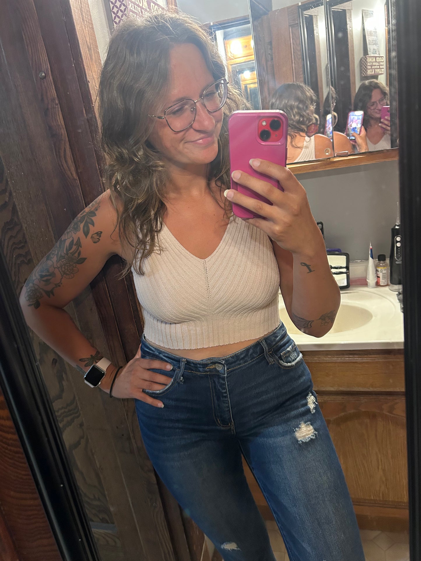 American Eagle Size Large Crop Tank