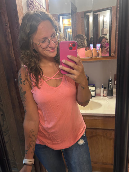 Criss Cross Size Large Tank Top