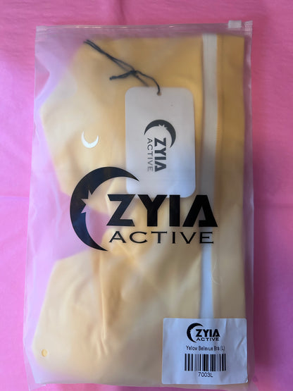 Zyia Active Size Large Yellow Bra
