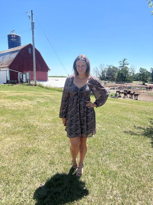 Boho Floral Sweetheart Dress