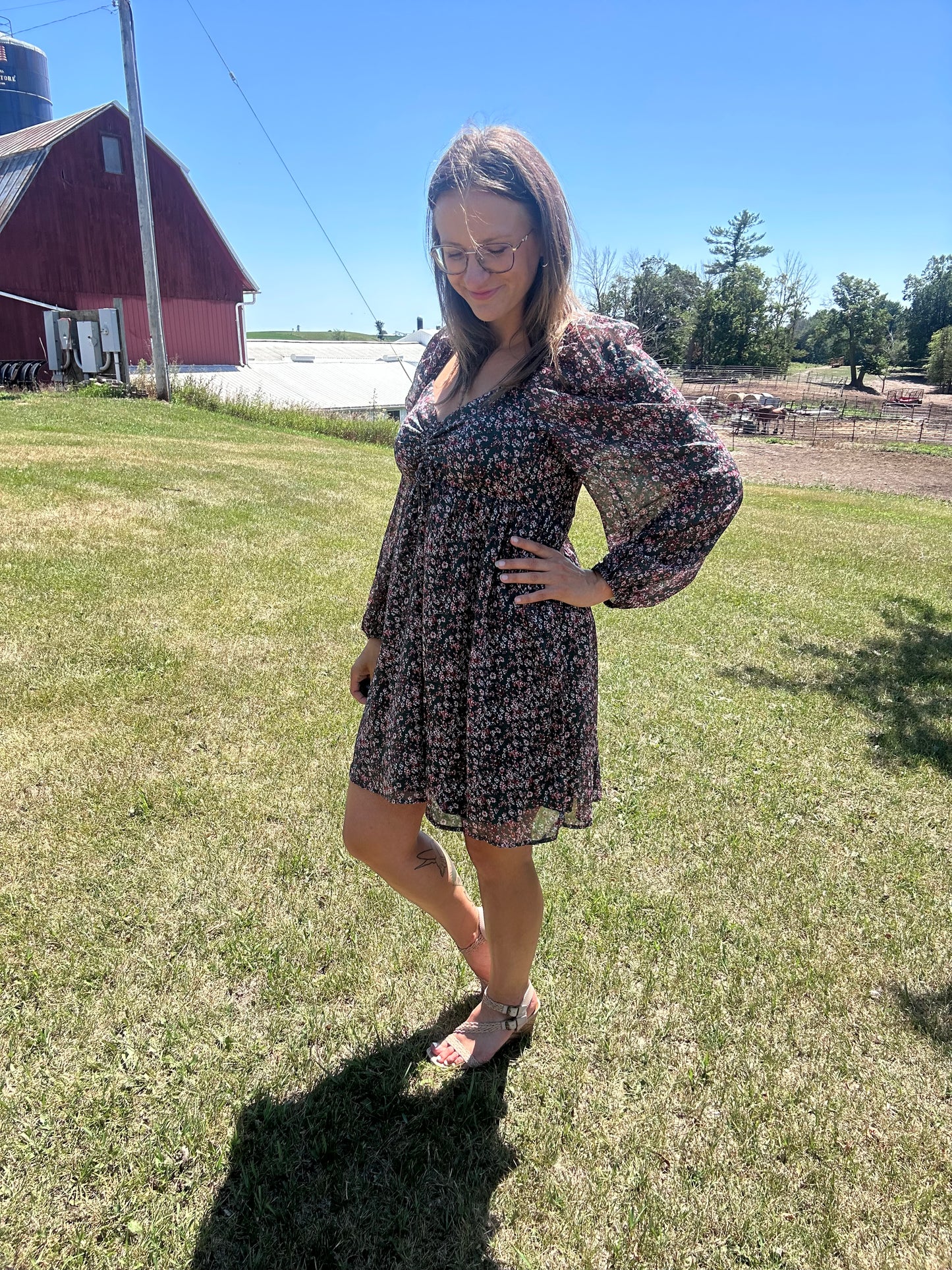 Boho Floral Sweetheart Dress