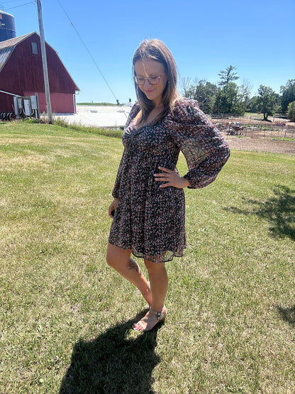 Boho Floral Sweetheart Dress
