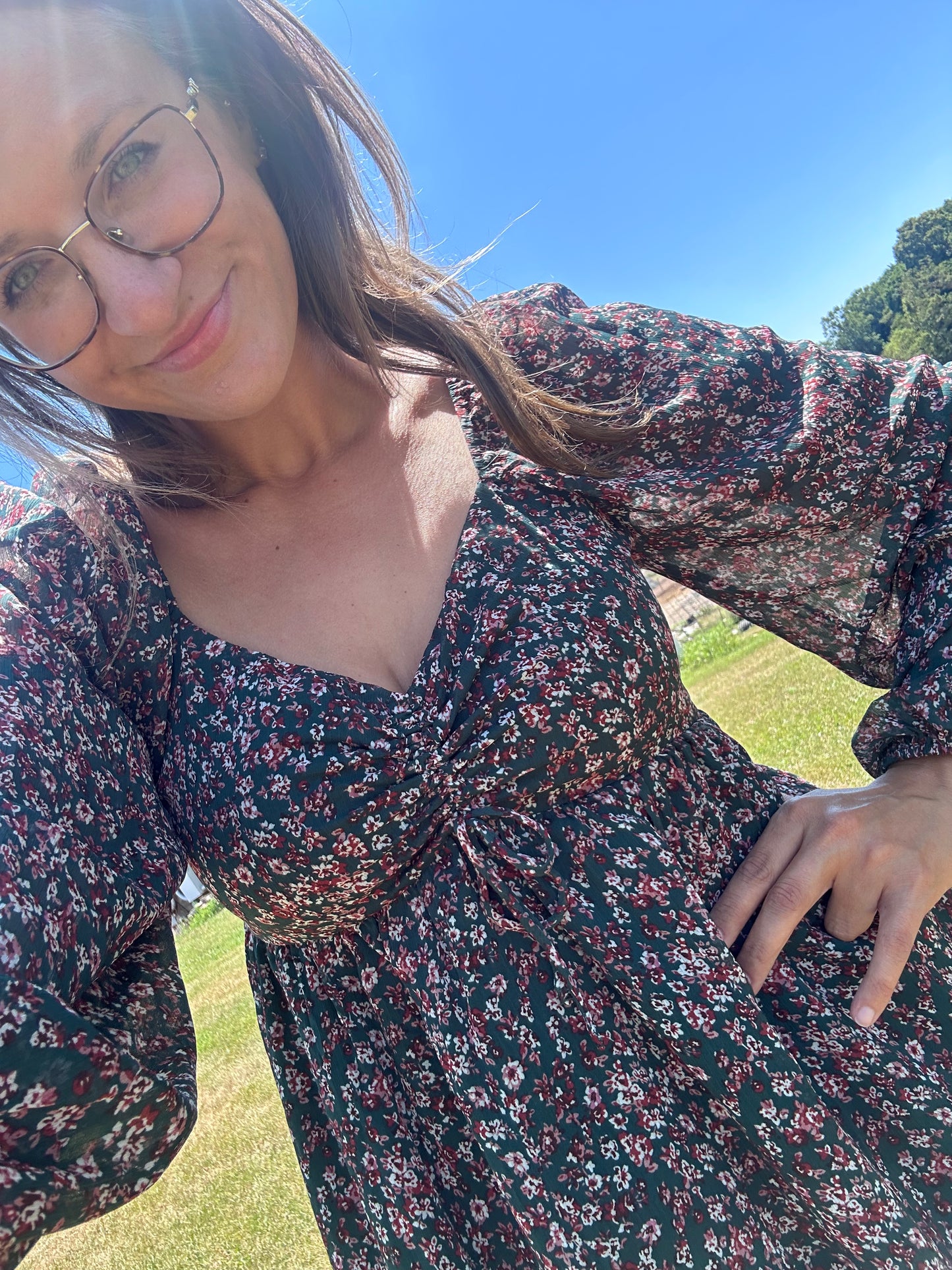 Boho Floral Sweetheart Dress