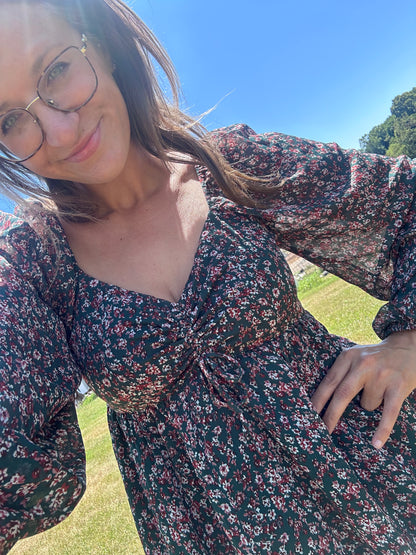 Boho Floral Sweetheart Dress