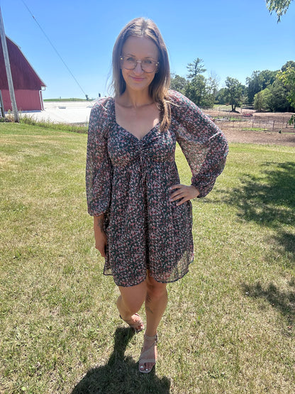 Boho Floral Sweetheart Dress