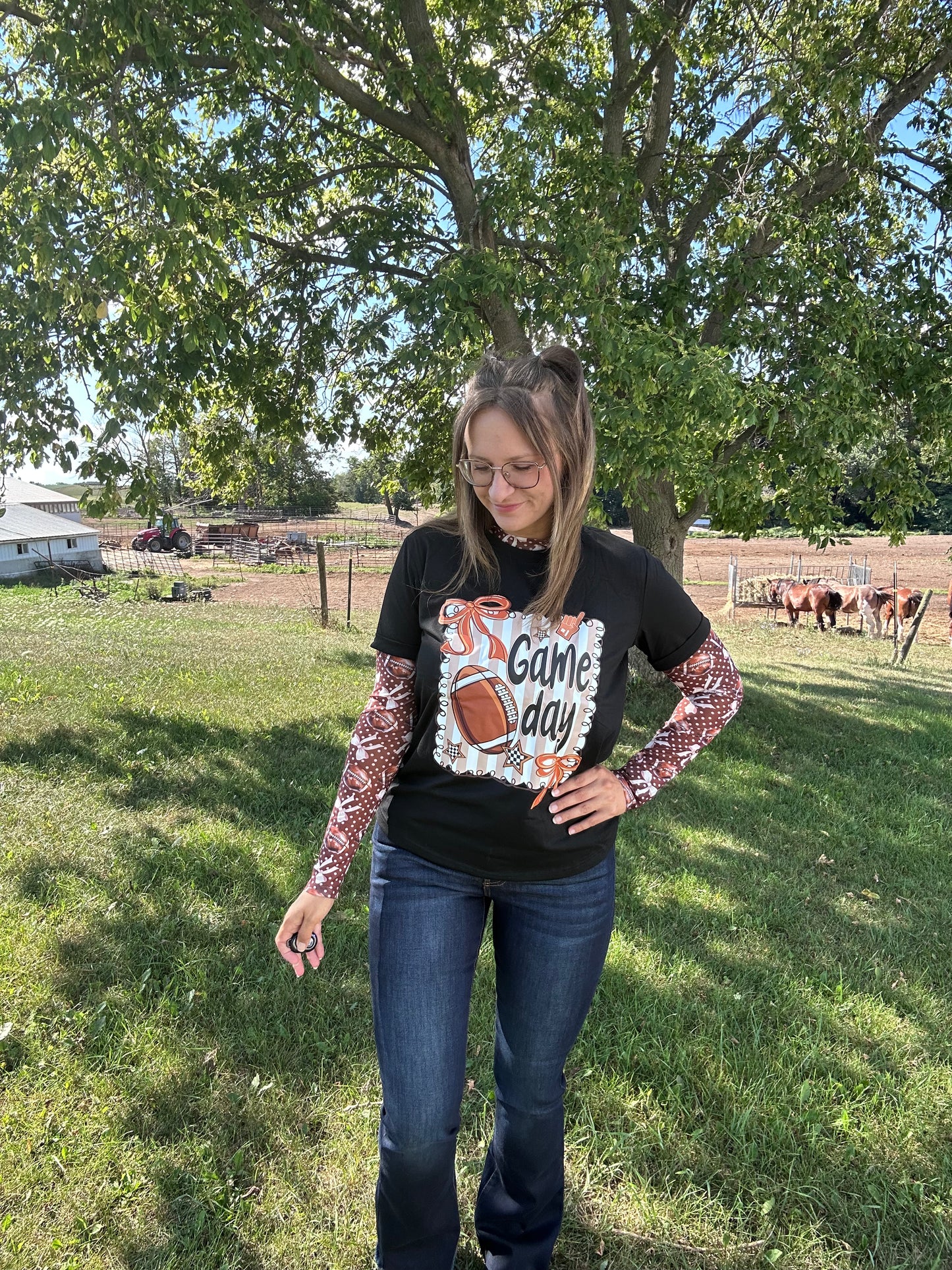 Casual Game Day Football T