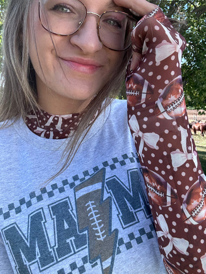 Bow Game Day Mesh Long Sleeve