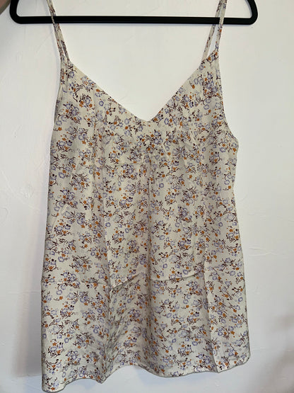 Boho Floral Tank Top - Apricot
