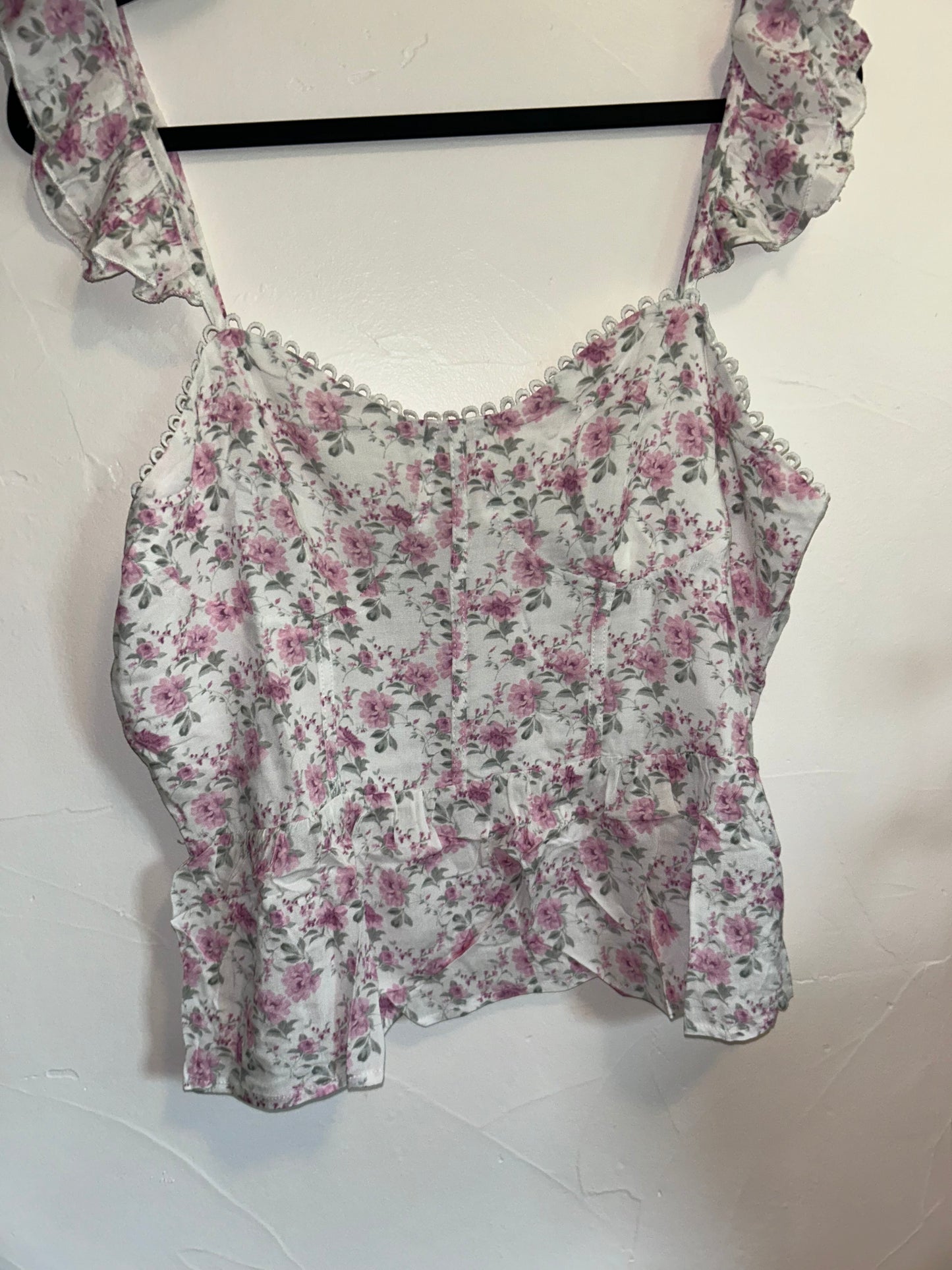 Floral Flutter Tank Top