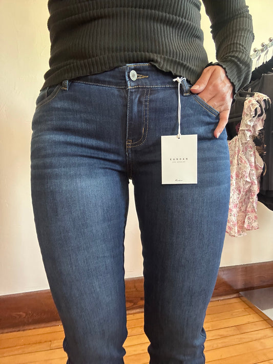 Kancan Low Rise Jeans - Dark
